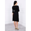 Black dress with 3/4 sleeves KES-2526-8314