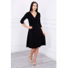 Black dress with 3/4 sleeves KES-2526-8314