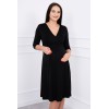 Black dress with 3/4 sleeves KES-2526-8314