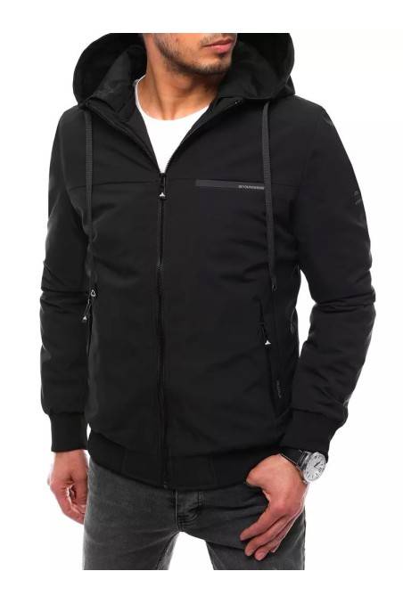 Black men's hooded jacket Dstreet GR-tx4071