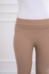 Striped leggings pants beige