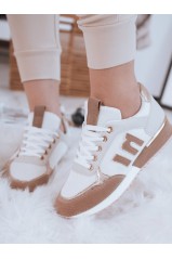 Women's sneakers LENSI khaki color Dstreet