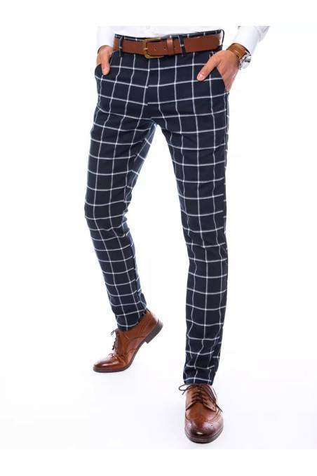 Men's Dark Blue Plaid Pants Dstreet DS-ux3671