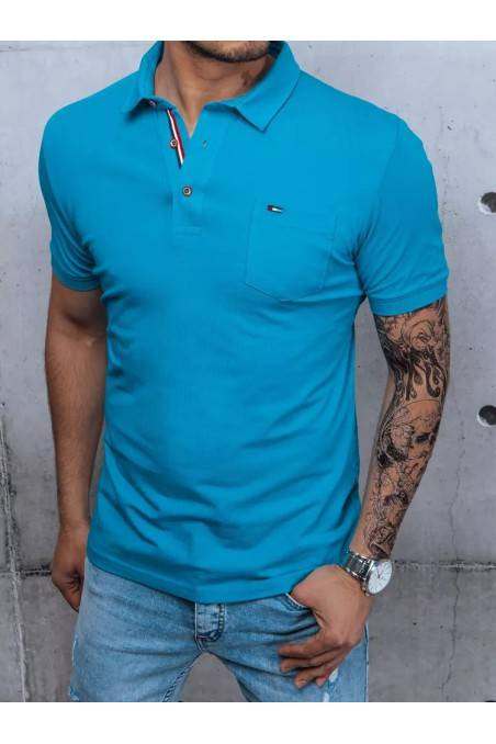 Turquoise men's polo shirt Dstreet