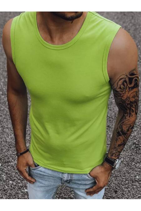 Men's shirt without sleeves in salad color