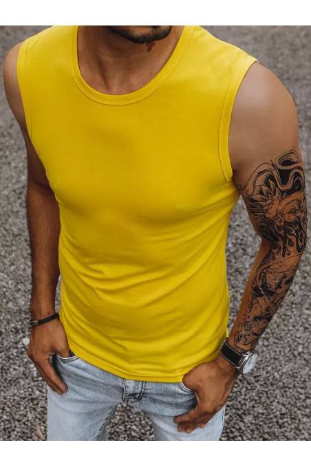 Yellow men's sleeveless t-shirt