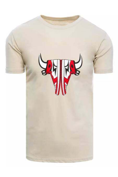 Men's beige t-shirt Dstreet DS-rx4932