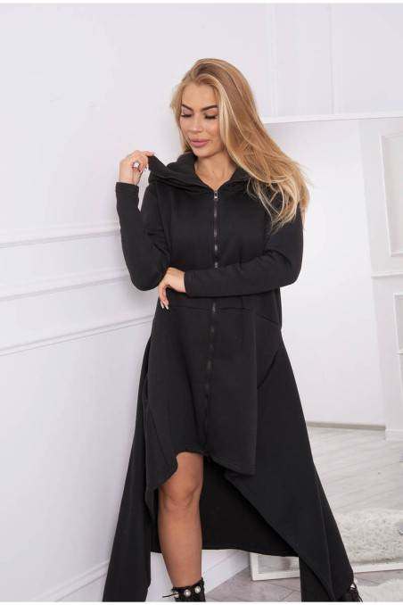 Black hooded dress KES-21755-9384