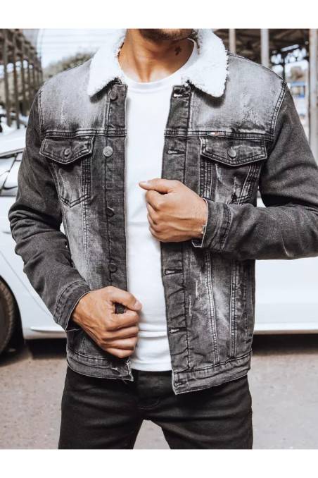 Black Men's Winter Denim Jacket Dstreet