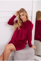 Burgundy velor dress