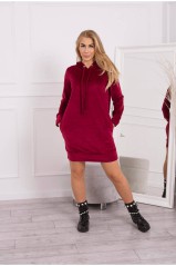 Burgundy velor dress