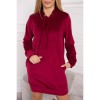 Burgundy velor dress