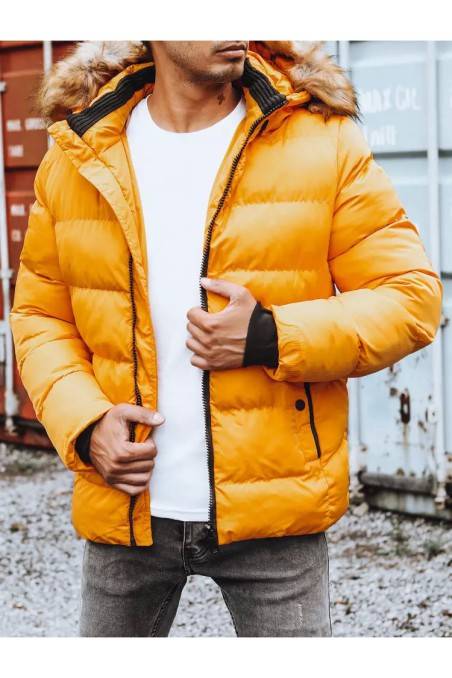 Yellow Men's Quilted Winter Jacket Dstreet DS-tx4162
