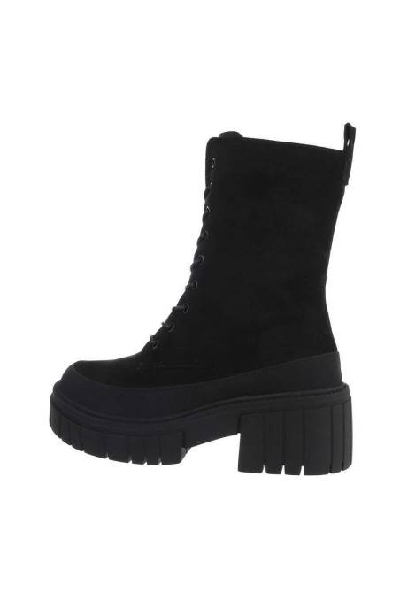 Black women's lace-up boots GR-DE1075