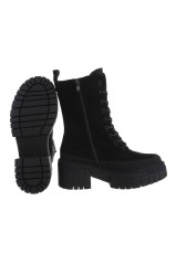 Black women's lace-up boots GR-DE1075