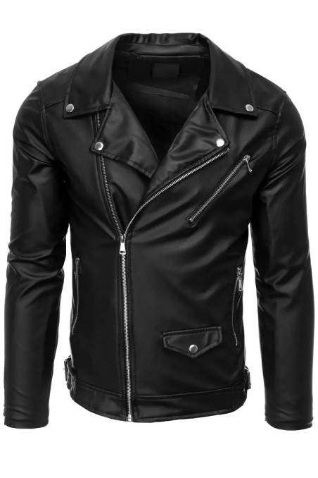 Black men's leather jacket Dstreet DS-tx4081z