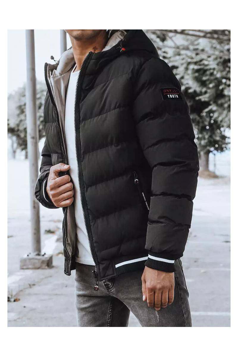 Dstreet Reversible Winter Black Jacket For Men