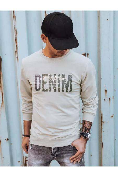 Beige men's jumper with the inscription Dstreet