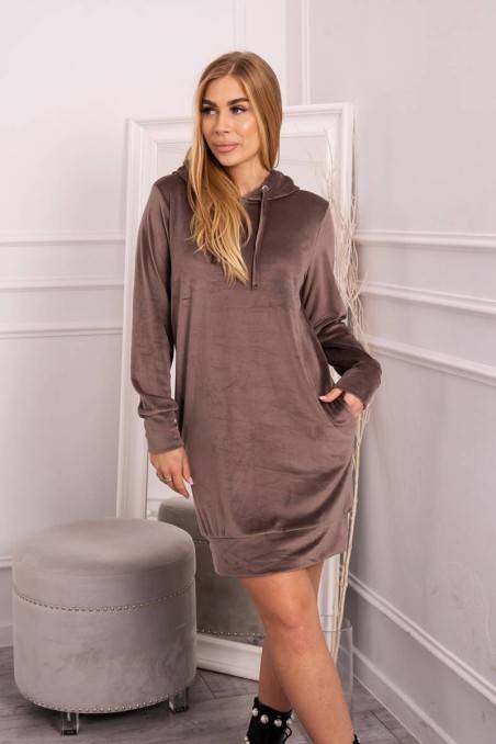 Mocha colored velor dress