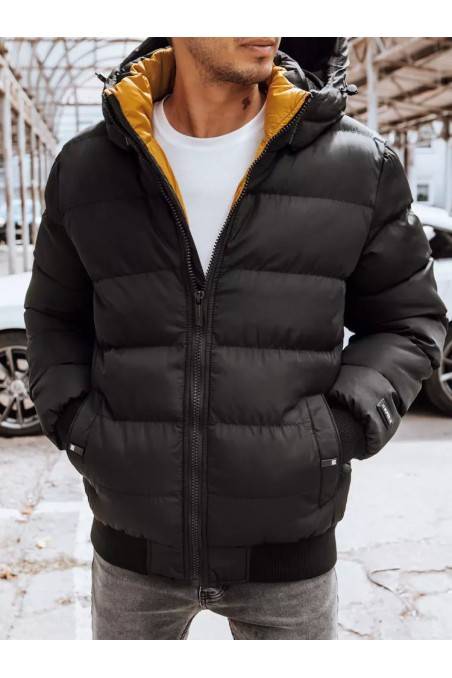 Men's quilted winter jacket black Dstreet DS-tx4214