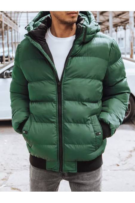Men's quilted winter jacket green Dstreet