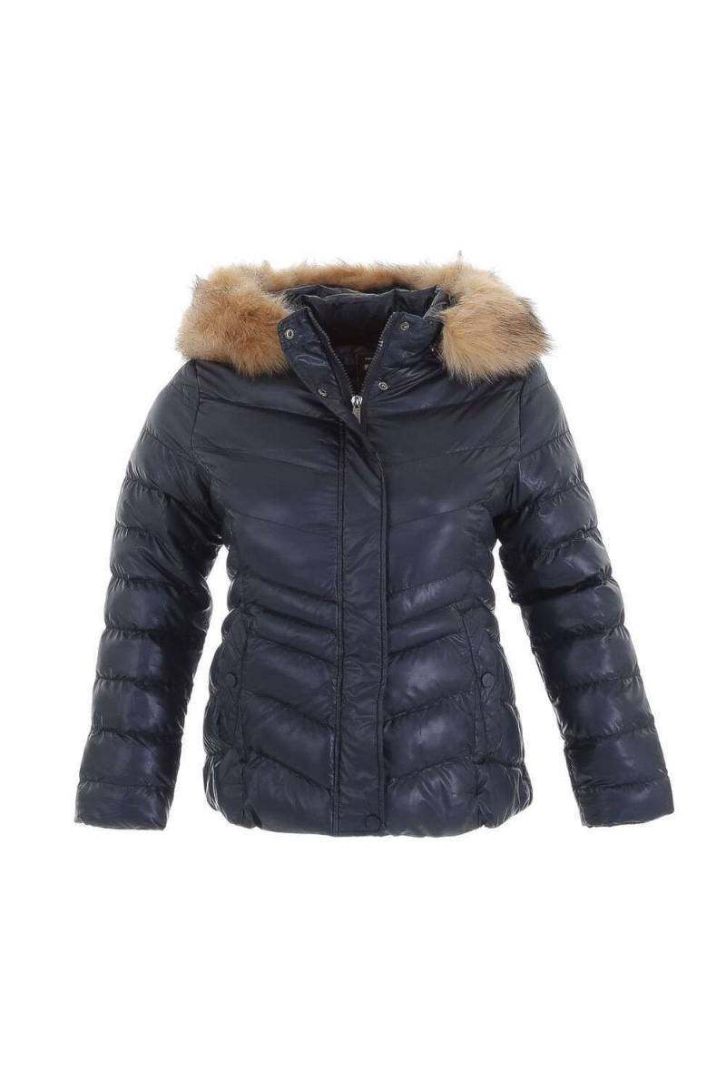 Dark blue women's winter jacket KL-RQW-6829