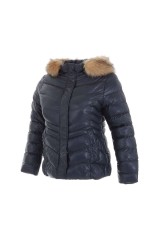 Dark blue women's winter jacket KL-RQW-6829