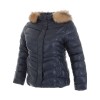 Dark blue women's winter jacket KL-RQW-6829