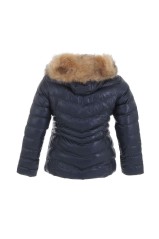 Dark blue women's winter jacket KL-RQW-6829