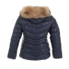 Dark blue women's winter jacket KL-RQW-6829