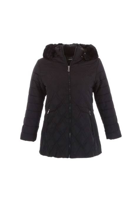 Black women's winter jacket KL-RQW-7070