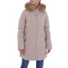 Cream colored women's winter jacket KL-RQW-7078