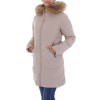 Cream colored women's winter jacket KL-RQW-7078