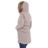 Cream colored women's winter jacket KL-RQW-7078