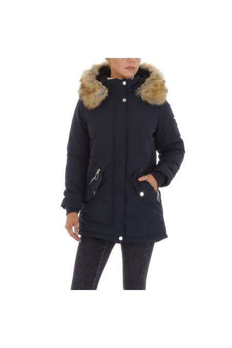 Dark blue women's winter jacket KL-RSW-6907-2-blue