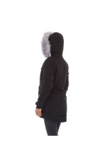 Black women's winter jacket KL-RSW-7421