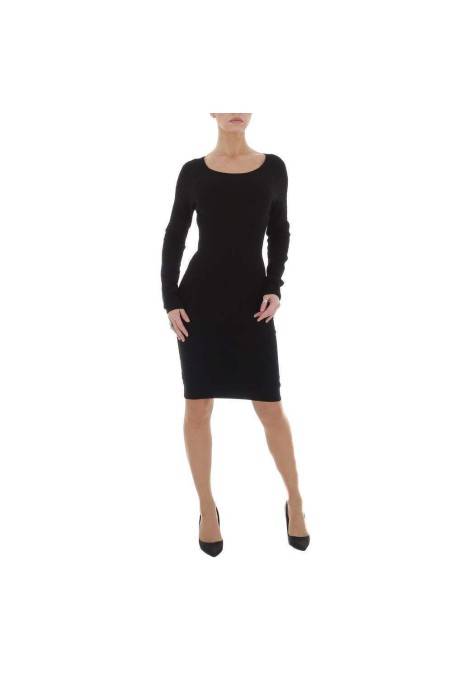 Black knitted dress KL-WMY-4059