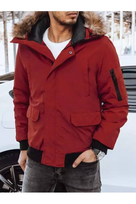 Men's Maroon Winter Jacket Dstreet TX4309