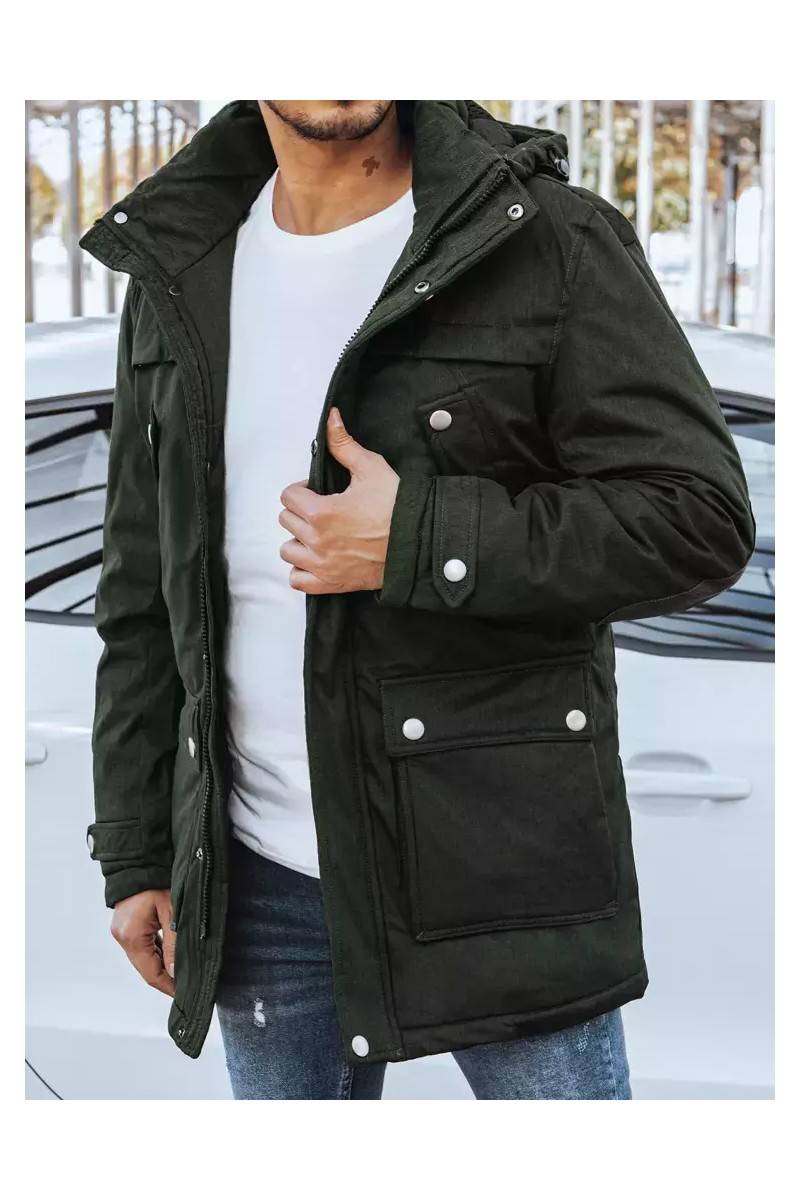 Men's dark green winter jacket Dstreet TX4280