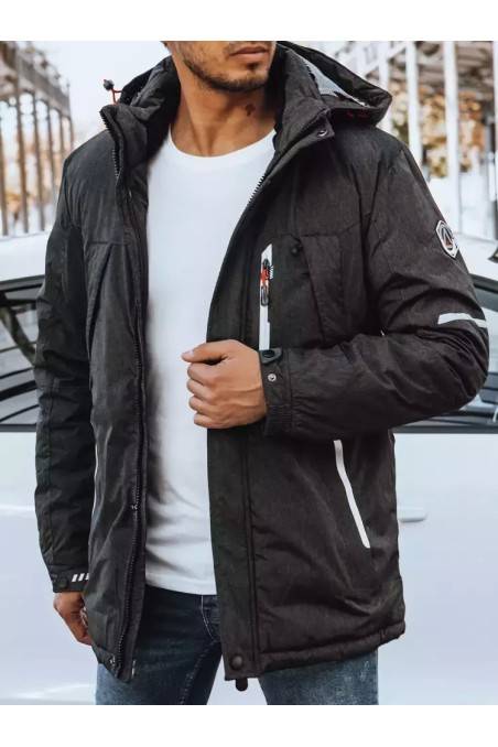 Men's dark gray winter jacket Dstreet TX4286