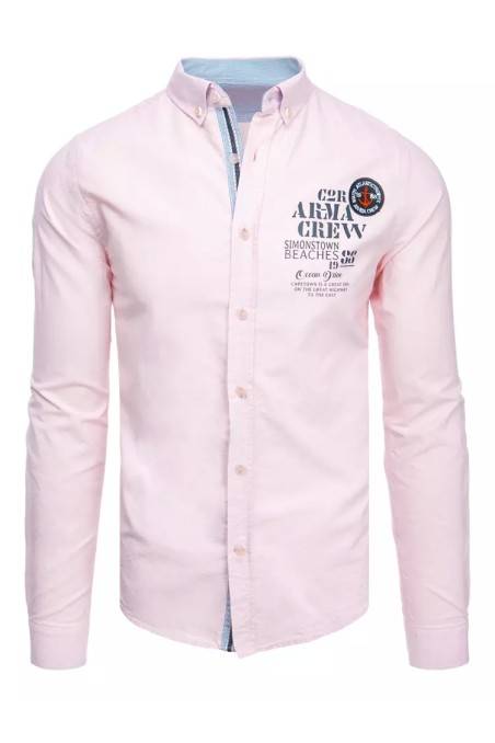 Dstreet DX2299 Men's Pink Shirt