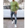 Men's Classic Green Sweater Dstreet WX1931