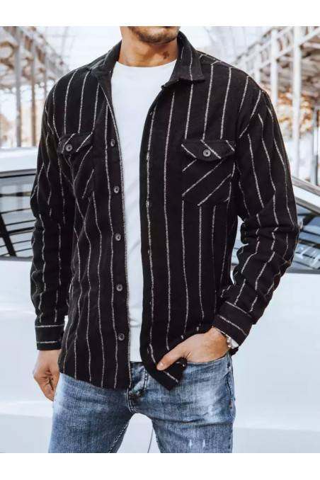 Men's Black Striped Shirt Dstreet DX2241