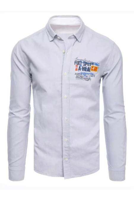 Dstreet DX2278 Men's Light Gray Shirt