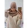 Multicolored two-piece hat and scarf set KES-22646-K202