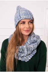 A colorful two-piece set hat and scarf KES-22888-K273