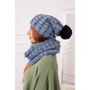 A colorful two-piece set hat and scarf KES-22933-K263