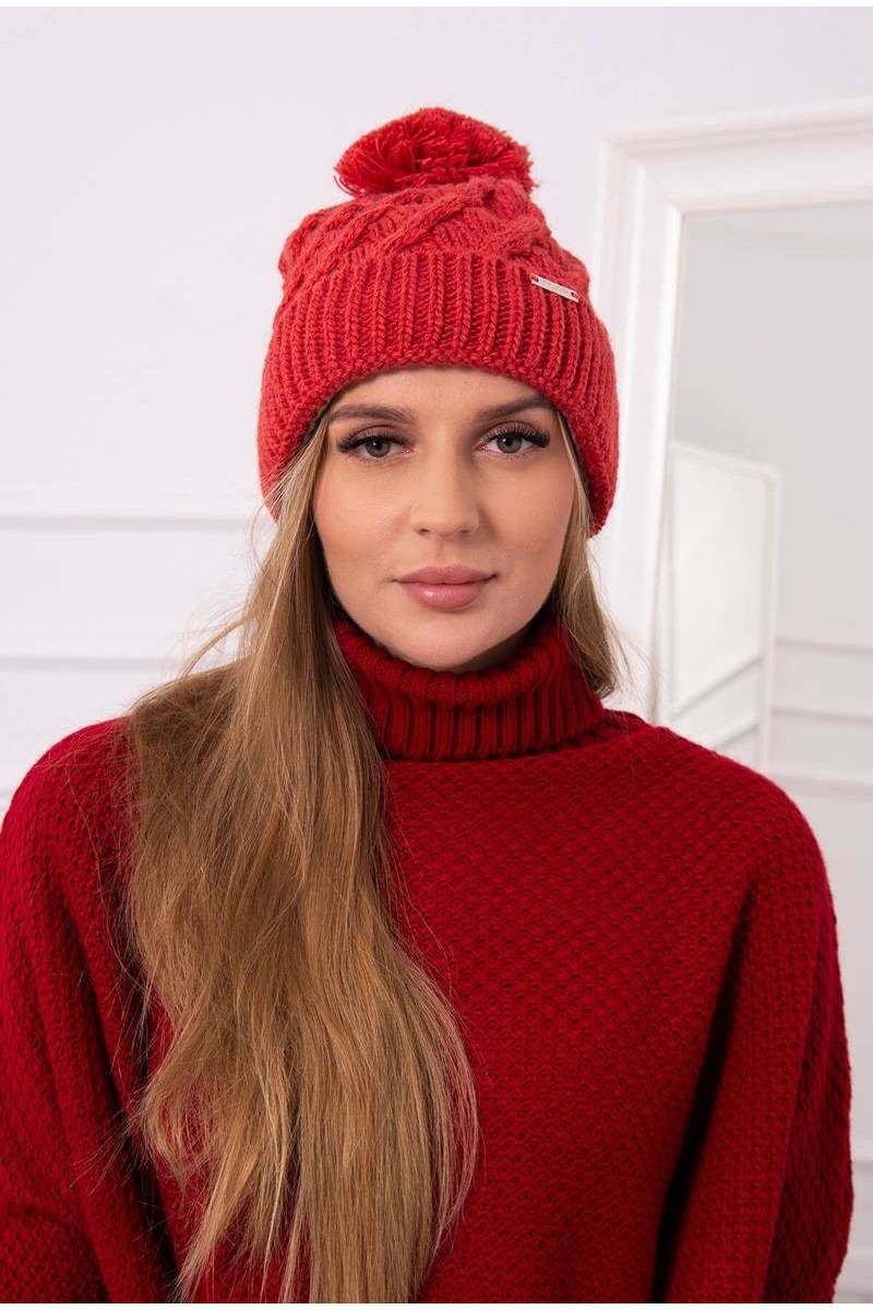 Red women's hat K281