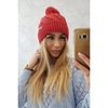 Red women's hat K281