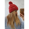 Red women's hat K281